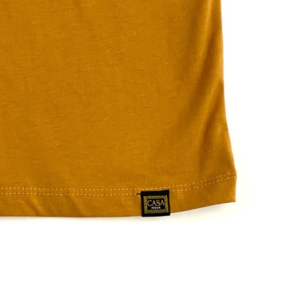 CASA MODA COUTURE T-Shirt Men's SIZE 4XL Or Pur Gold Medusa Logo Shirt Tee NWT - Picture 9 of 11